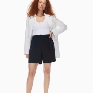 Black Babaton Pleated 7” Shorts Size 4